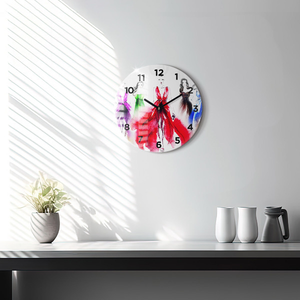 Orologio rotondo Donne in abiti colorati