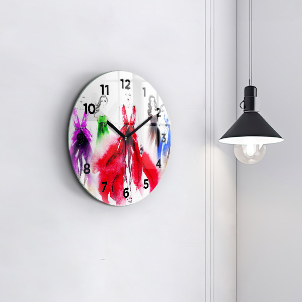Orologio rotondo Donne in abiti colorati
