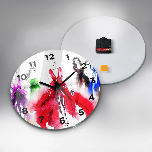 Orologio rotondo Donne in abiti colorati