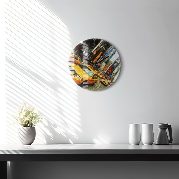 Orologio rotondo Taxi di New York City