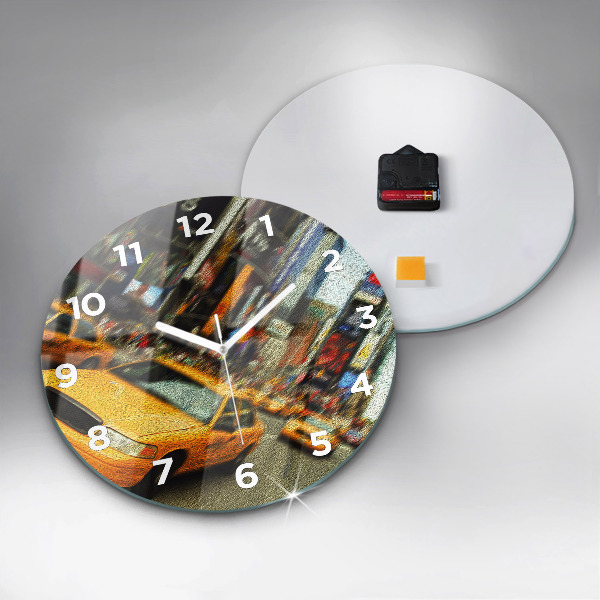 Orologio rotondo Taxi di New York City