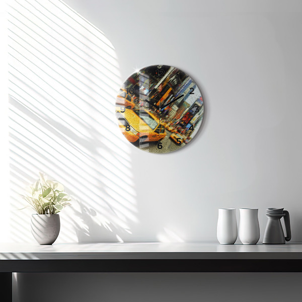 Orologio rotondo Taxi di New York City