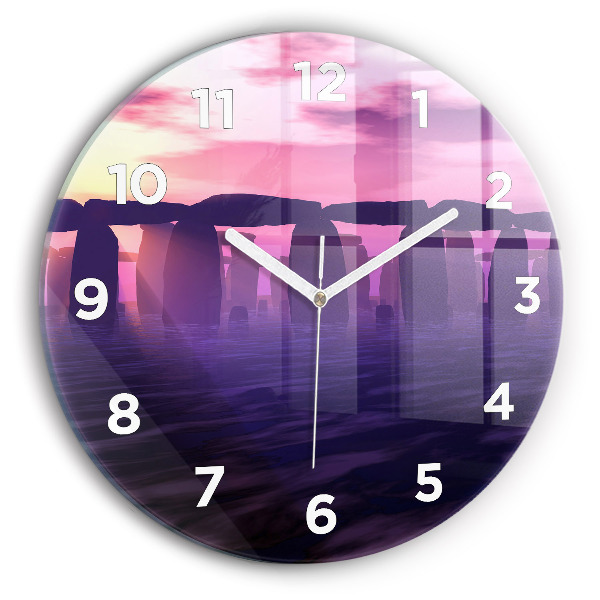 Orologio rotondo Tramonto a Stonehenge