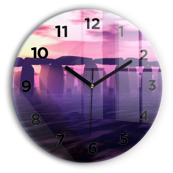Orologio rotondo Tramonto a Stonehenge