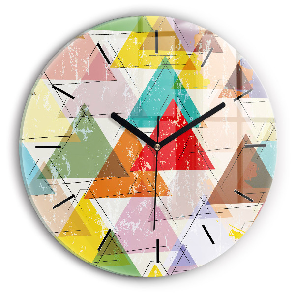 Orologio rotondo Triangoli geometrici
