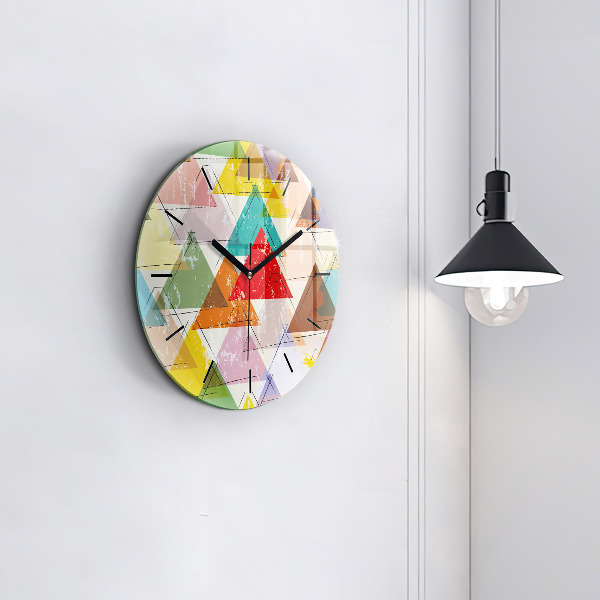 Orologio rotondo Triangoli geometrici