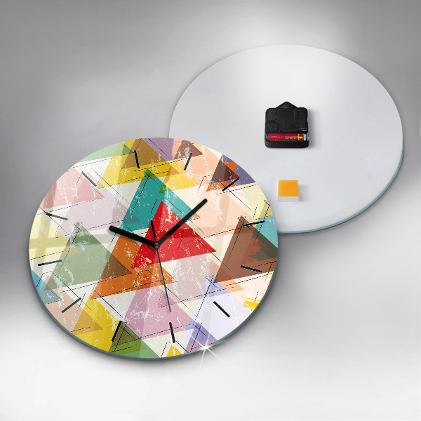 Orologio rotondo Triangoli geometrici