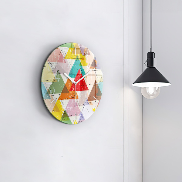 Orologio rotondo Triangoli geometrici