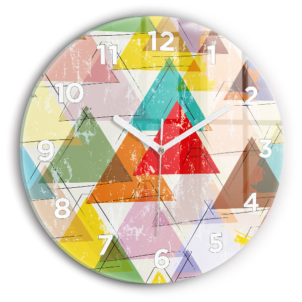 Orologio rotondo Triangoli geometrici