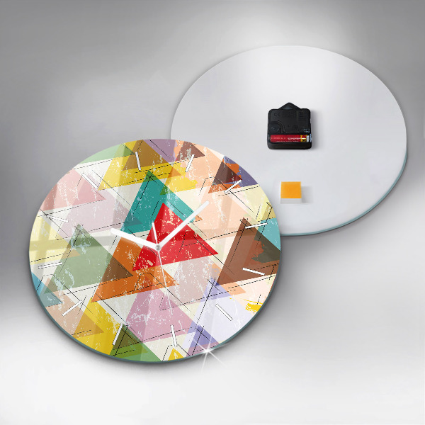 Orologio rotondo Triangoli geometrici