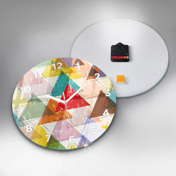 Orologio rotondo Triangoli geometrici