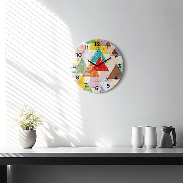 Orologio rotondo Triangoli geometrici