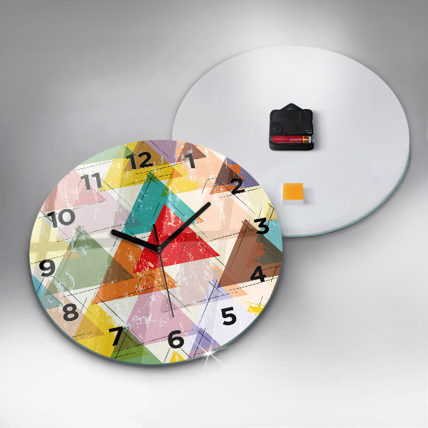 Orologio rotondo Triangoli geometrici
