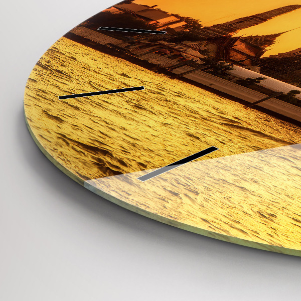 Orologio rotondo Wat arun bangkok thailand