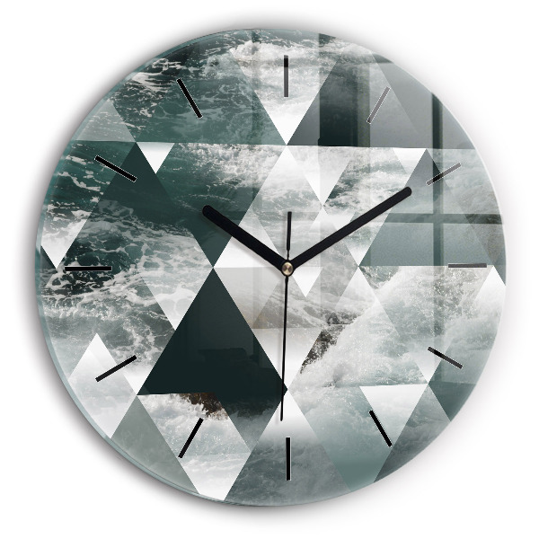 Orologio rotondo Onde astratte del mare