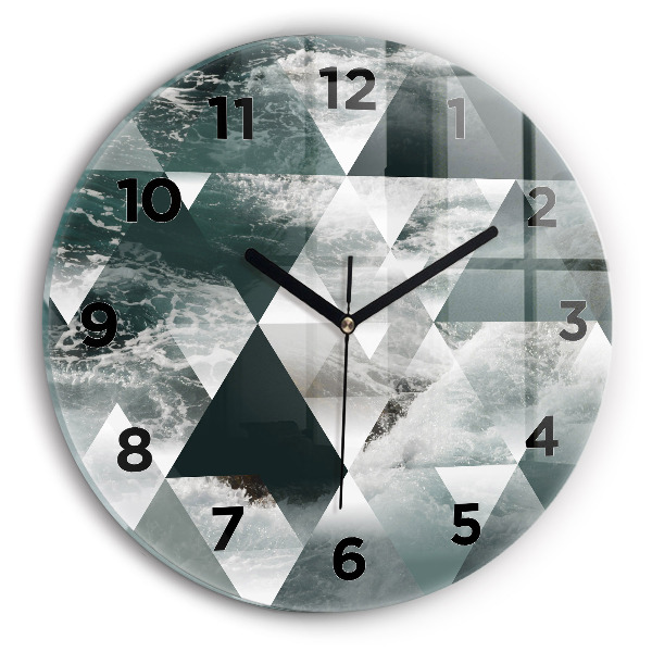 Orologio rotondo Onde astratte del mare