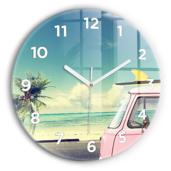 Orologio rotondo Auto con tavola da surf