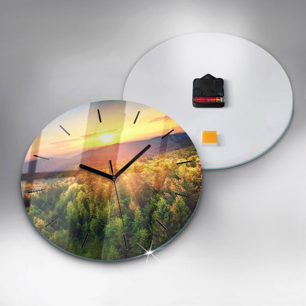 Orologio rotondo Tramonto sulle colline