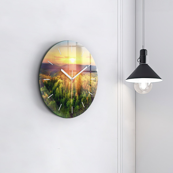 Orologio rotondo Tramonto sulle colline