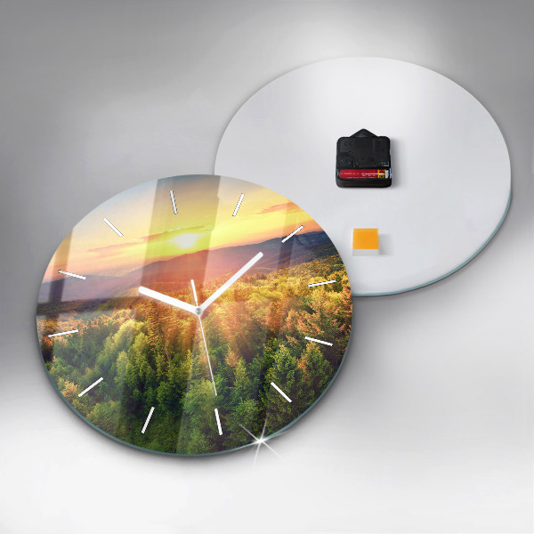 Orologio rotondo Tramonto sulle colline
