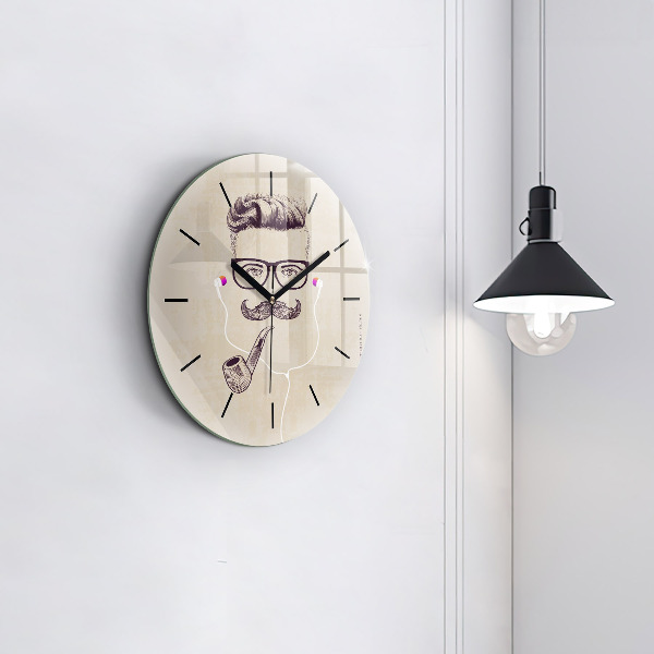 Orologio rotondo Uomo con la pipa