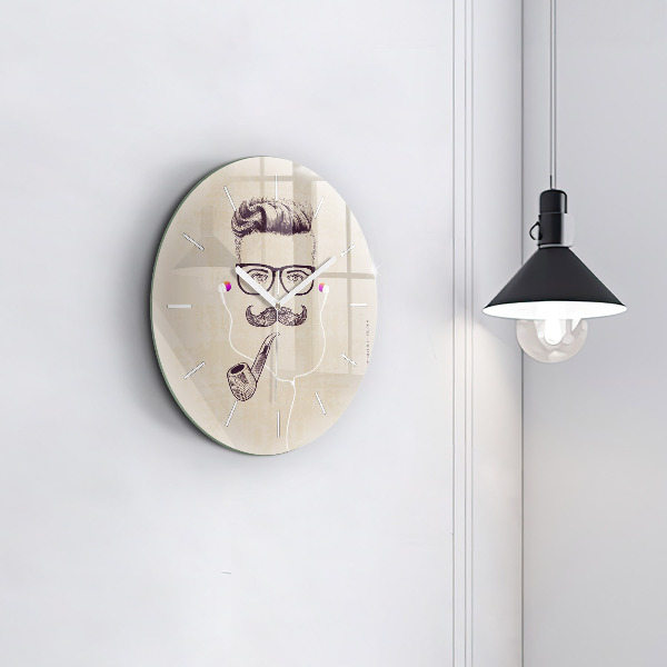 Orologio rotondo Uomo con la pipa