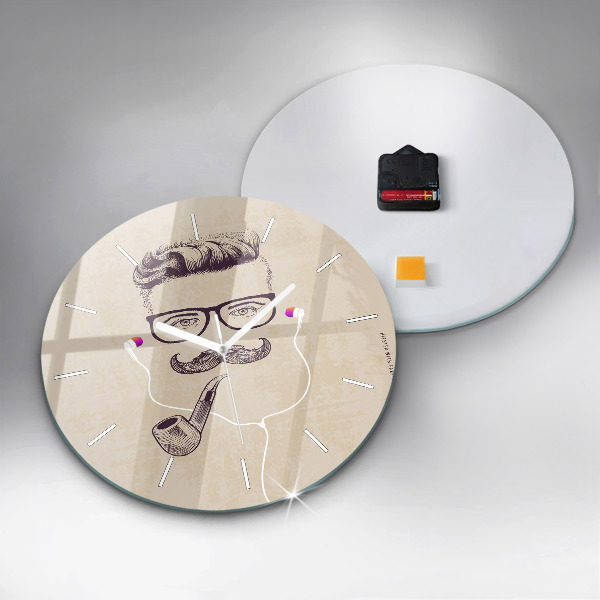Orologio rotondo Uomo con la pipa
