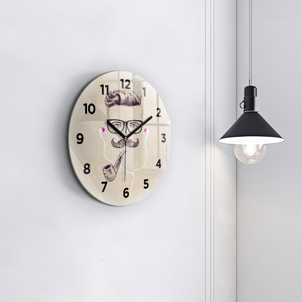 Orologio rotondo Uomo con la pipa