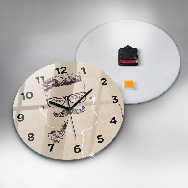 Orologio rotondo Uomo con la pipa