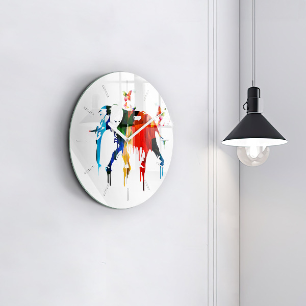 Orologio rotondo Elefante dipinto colorato