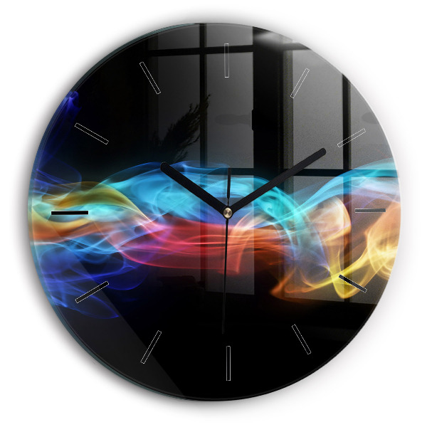 Orologio rotondo Linee astratte colorate