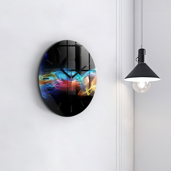 Orologio rotondo Linee astratte colorate