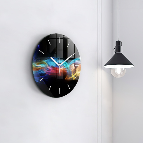 Orologio rotondo Linee astratte colorate