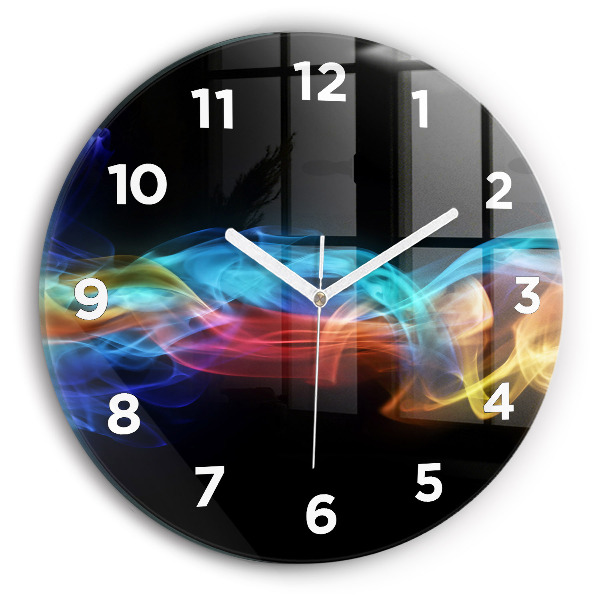 Orologio rotondo Linee astratte colorate