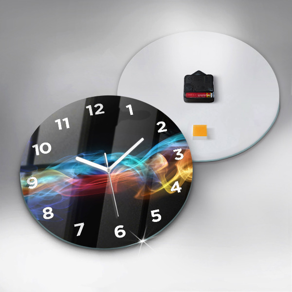 Orologio rotondo Linee astratte colorate