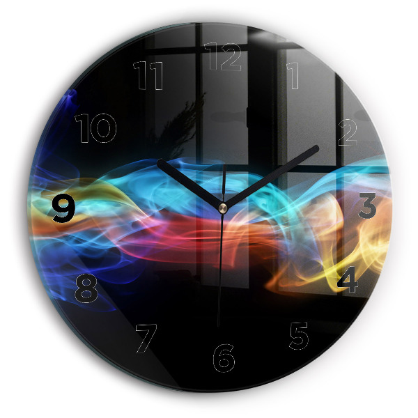 Orologio rotondo Linee astratte colorate