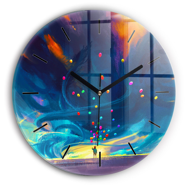 Orologio rotondo Bambino e palloncini
