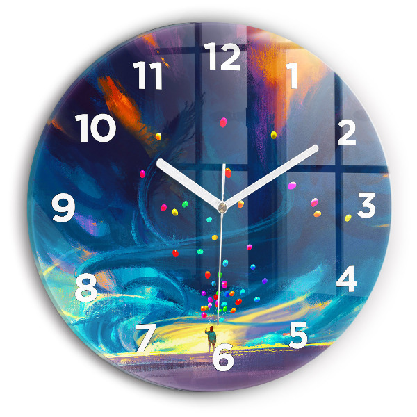 Orologio rotondo Bambino e palloncini
