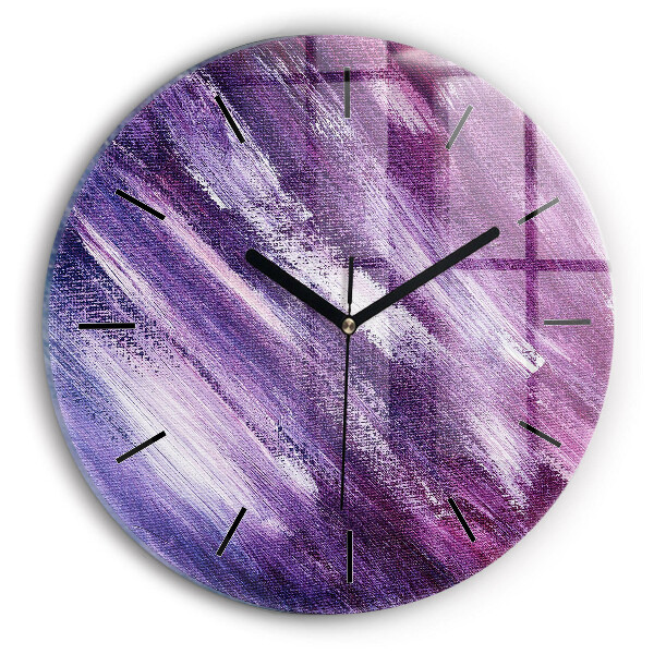 Orologio rotondo in vetro Texture della vernice acrilica