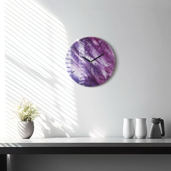 Orologio rotondo in vetro Texture della vernice acrilica