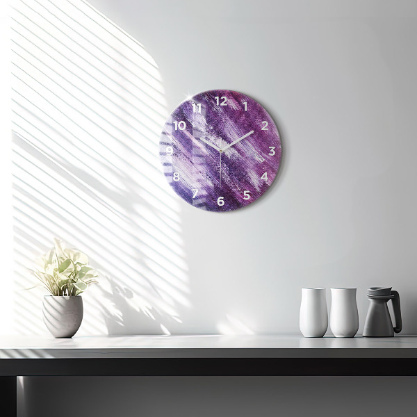 Orologio rotondo in vetro Texture della vernice acrilica