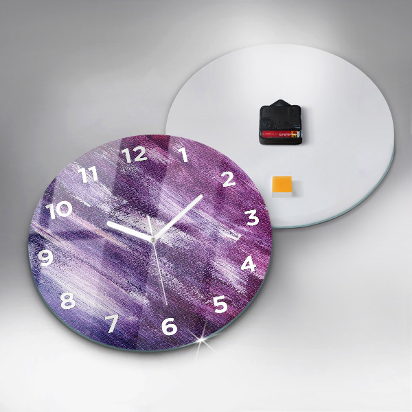 Orologio rotondo in vetro Texture della vernice acrilica