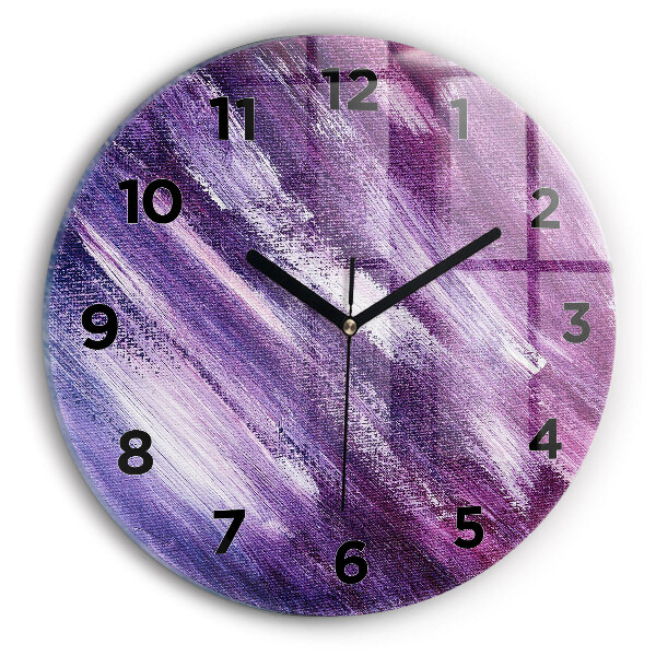 Orologio rotondo in vetro Texture della vernice acrilica