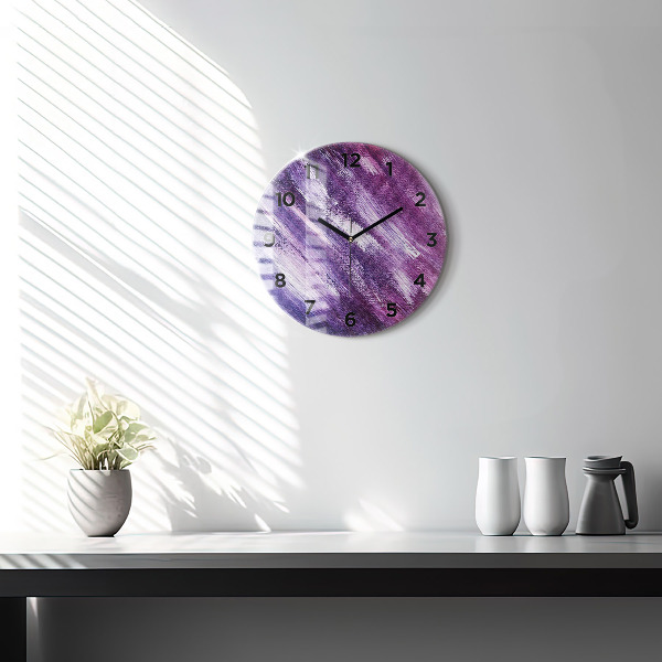 Orologio rotondo in vetro Texture della vernice acrilica