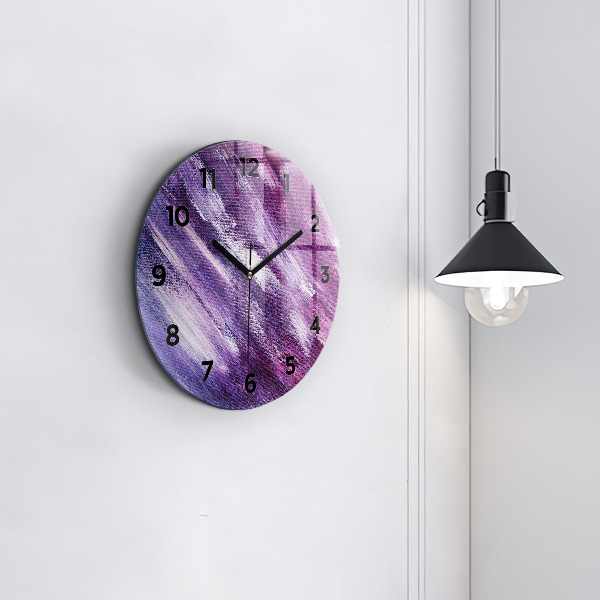 Orologio rotondo in vetro Texture della vernice acrilica
