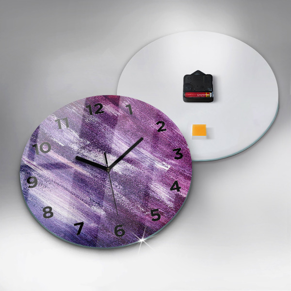 Orologio rotondo in vetro Texture della vernice acrilica