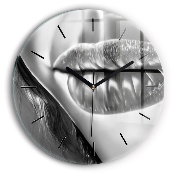 Orologio rotondo Labbra di donna
