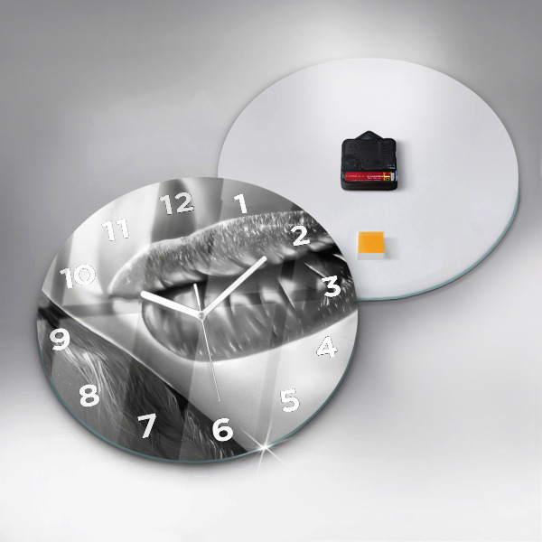 Orologio rotondo Labbra di donna