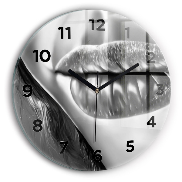 Orologio rotondo Labbra di donna