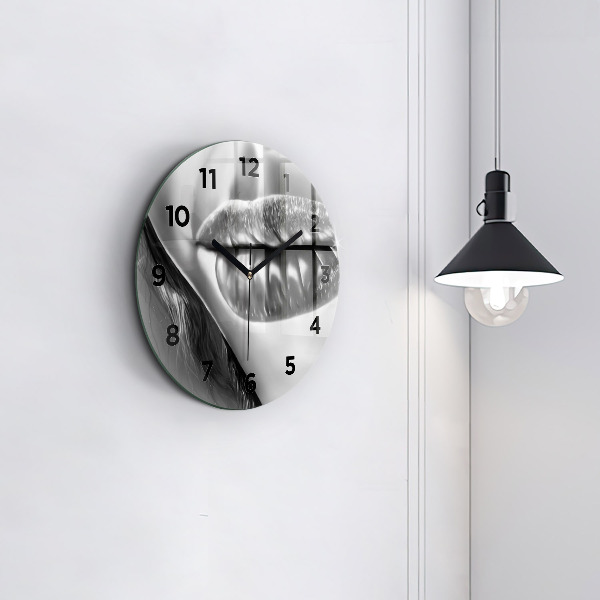 Orologio rotondo Labbra di donna